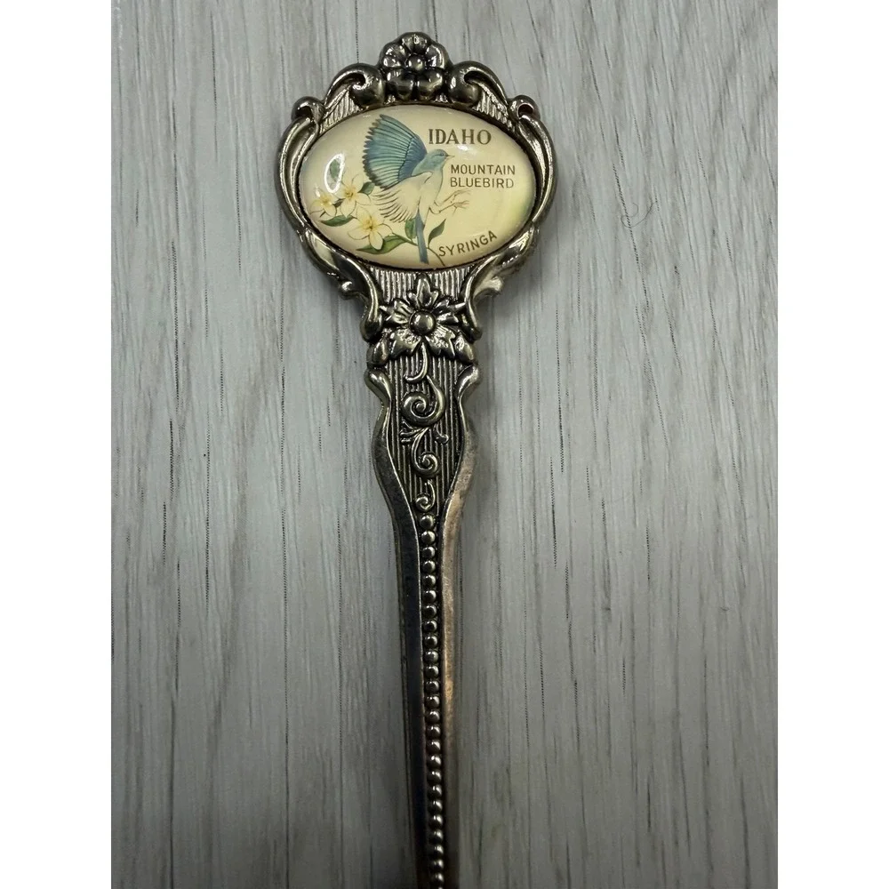 Idaho Mountain Bluebird Syringa State Souvenir Spoon Celest Australia